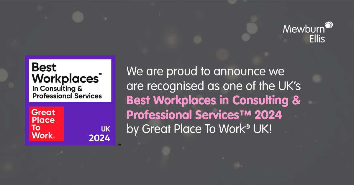 Mewburn Ellis recognised as one of the UK’s Best Workplaces in Consulting and Professional Services!