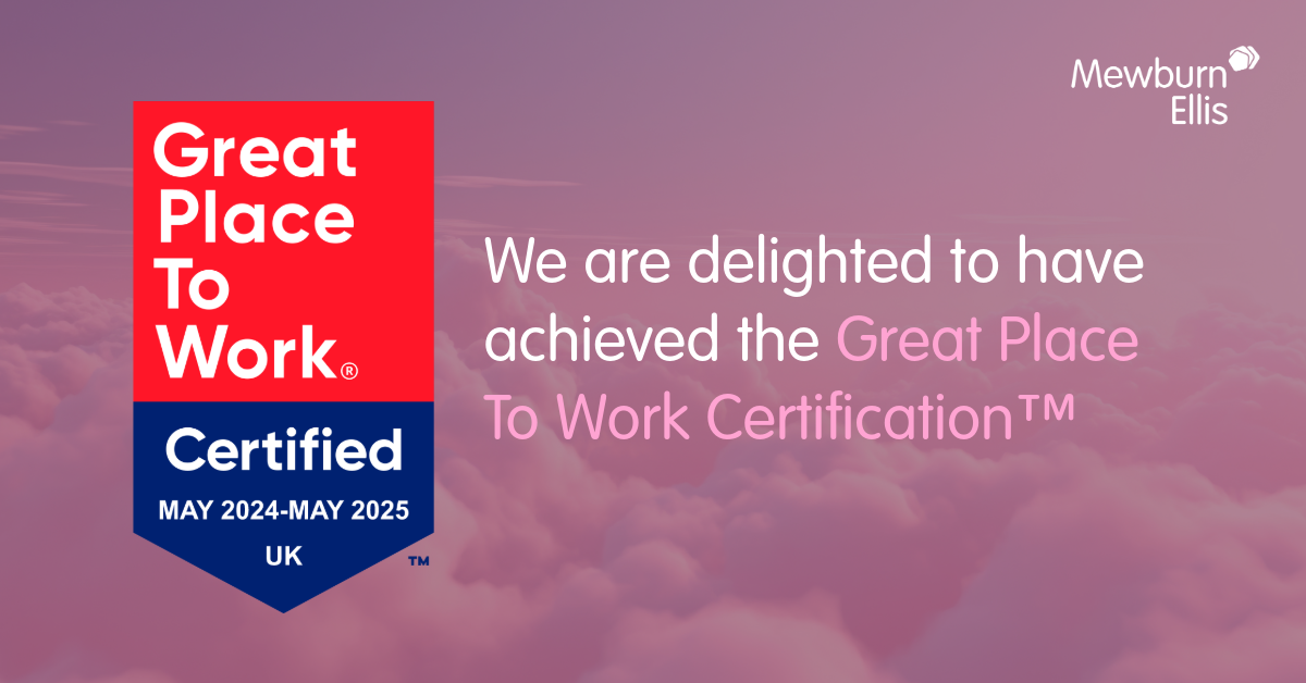 Mewburn Ellis is first European IP firm to earn Great Place To Work Certification™